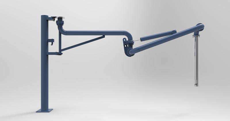 線之間傳輸液體介質(zhì)的活動設(shè)備，以取代老式的軟管連接，鋁垂(1)